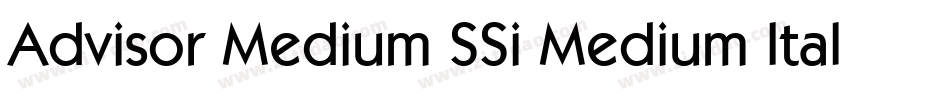 Advisor Medium SSi Medium Italic字体转换